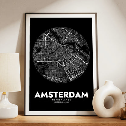 Amsterdam Spot Map Poster