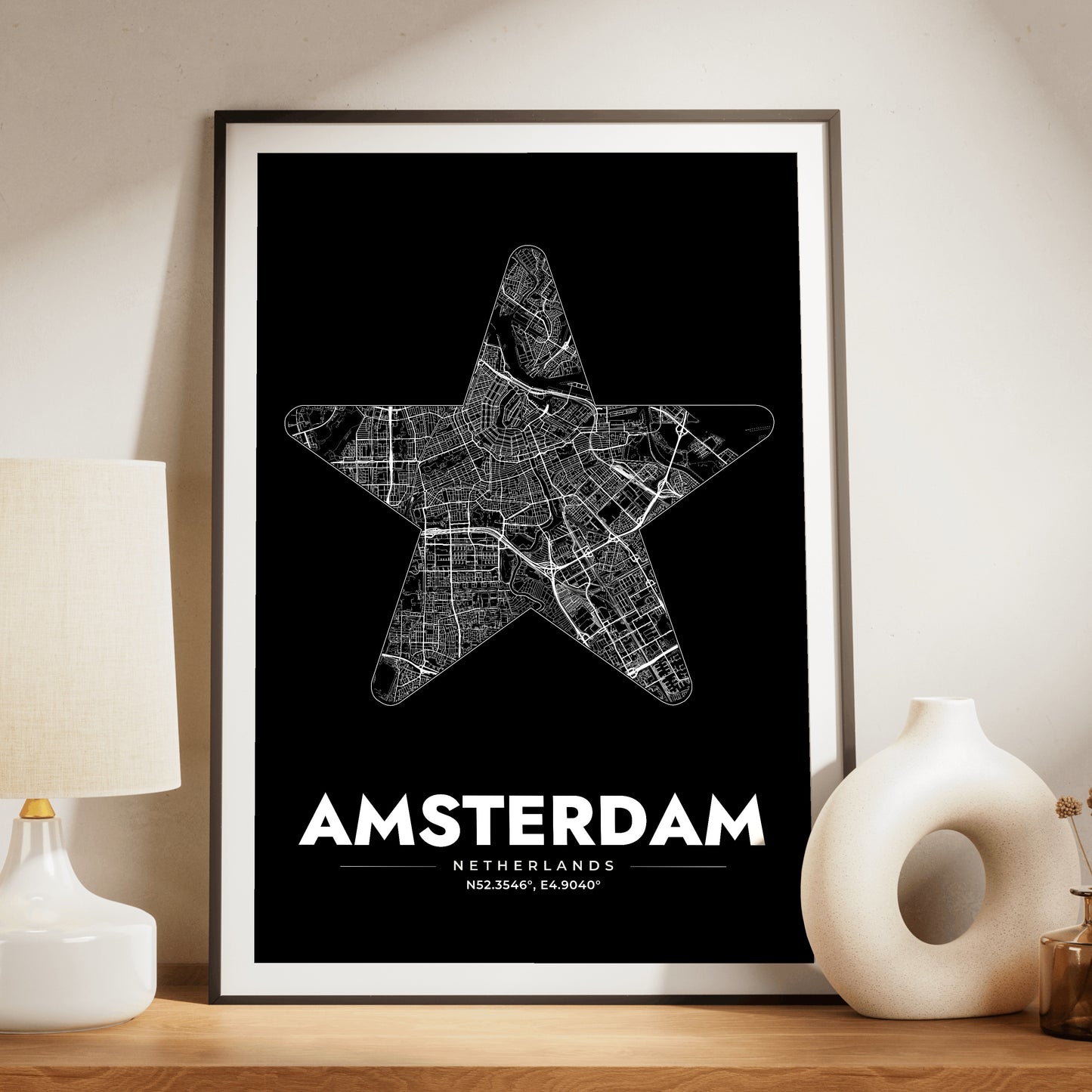Amsterdam Star Map Poster