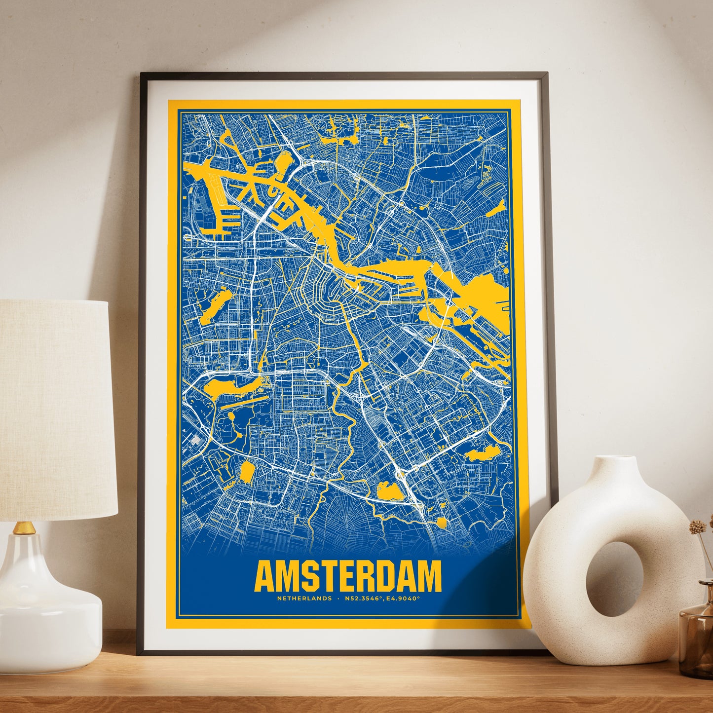 Amsterdam Blockbuster Map Poster