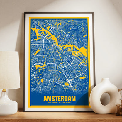 Amsterdam Blockbuster Map Poster