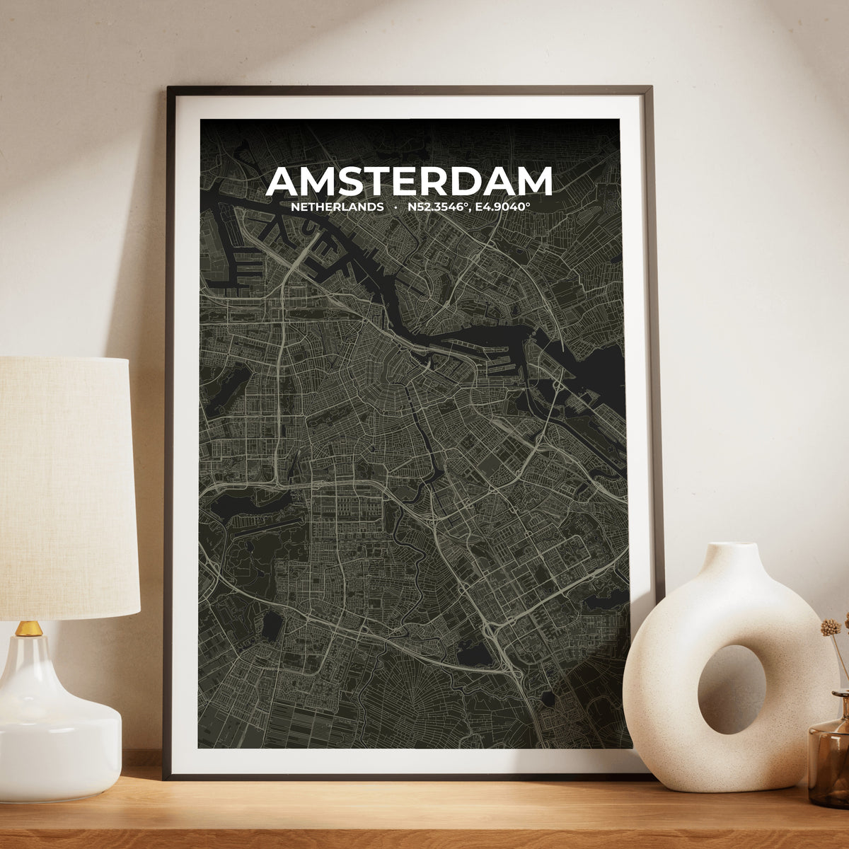 Amsterdam Sable Map Poster