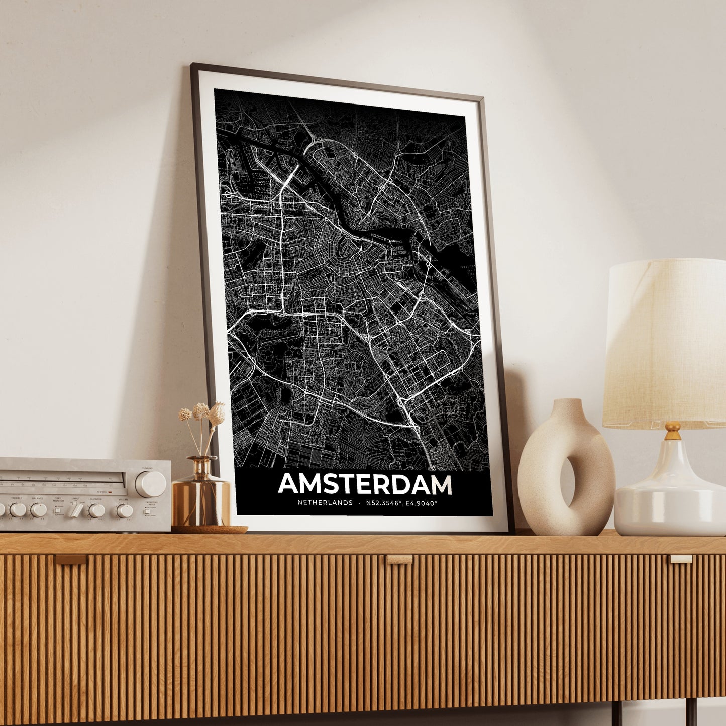 Amsterdam Elegant Map Poster
