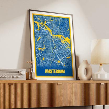Amsterdam Blockbuster Map Poster