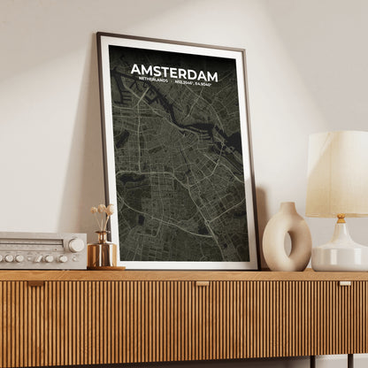 Amsterdam Sable Map Poster