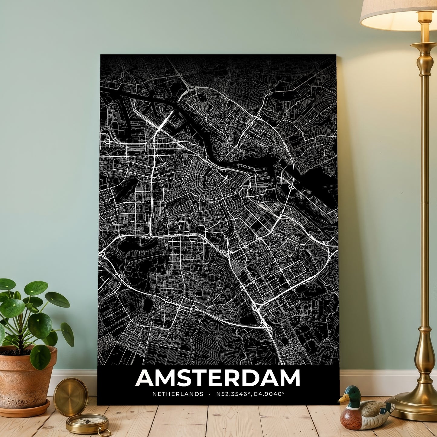 Amsterdam Elegant Map Poster