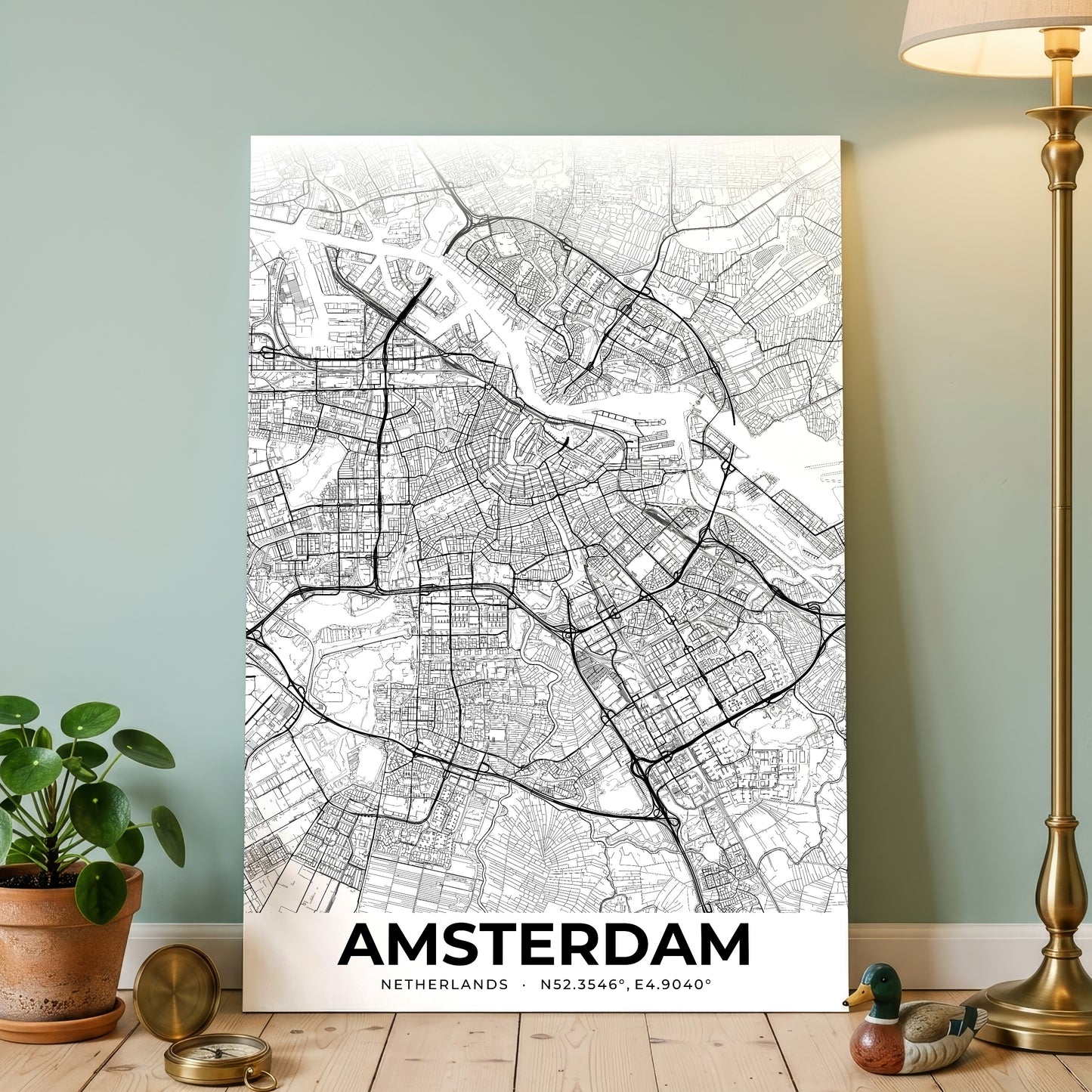 Amsterdam Elegant Map Poster
