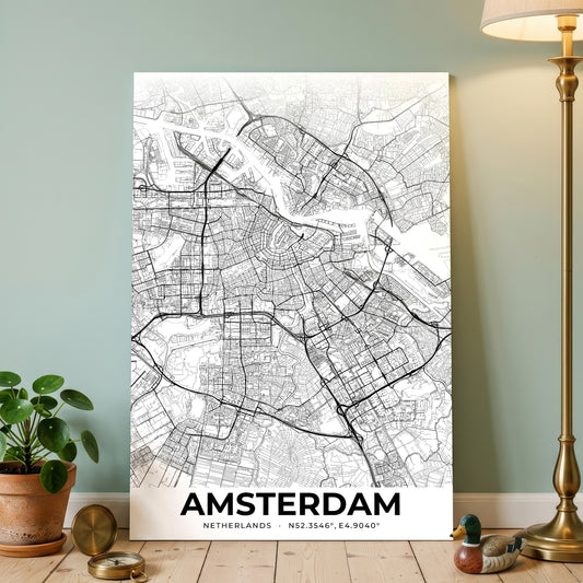Amsterdam Elegant Map Poster