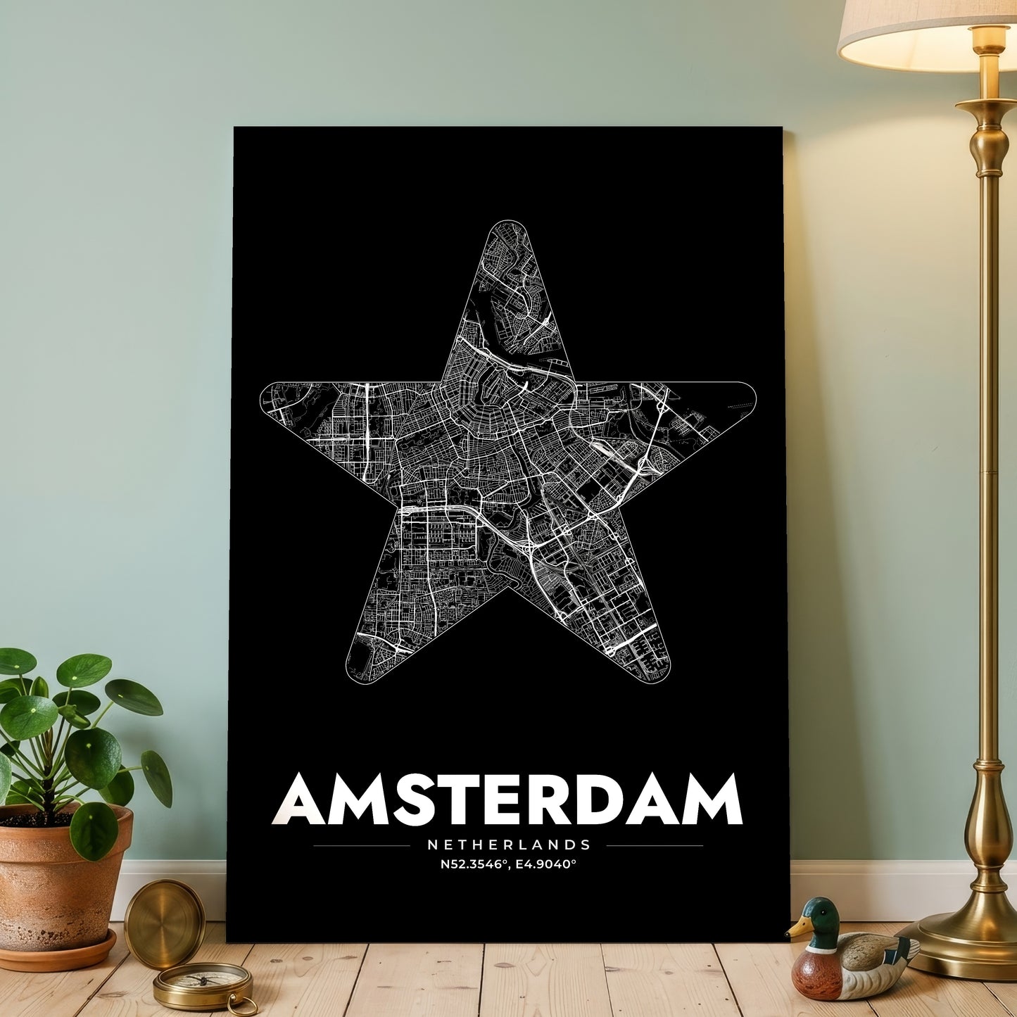 Amsterdam Star Map Poster