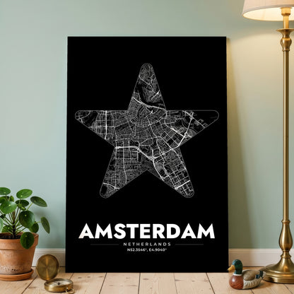 Amsterdam Star Map Poster