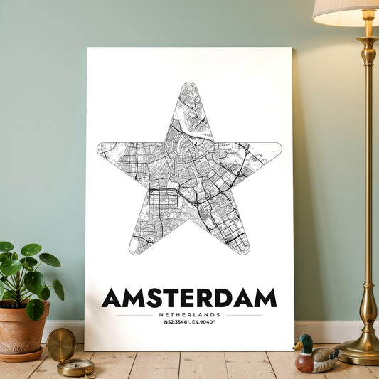Amsterdam Star Map Poster
