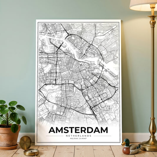 Amsterdam Modern Map Poster
