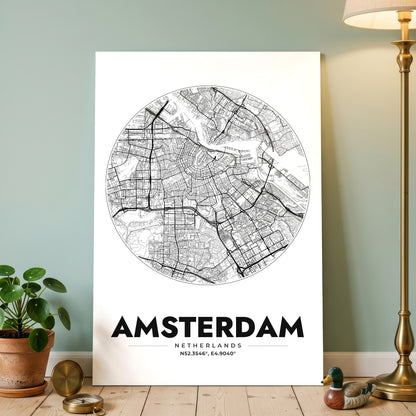 Amsterdam Spot Map Poster