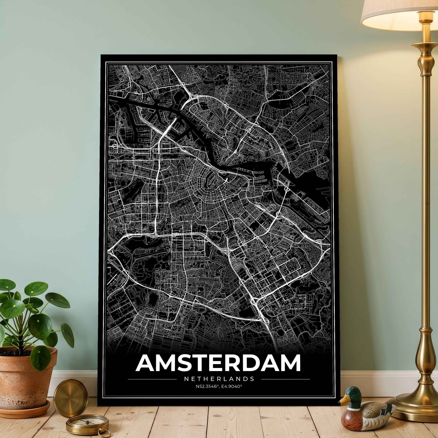 Amsterdam Modern Map Poster