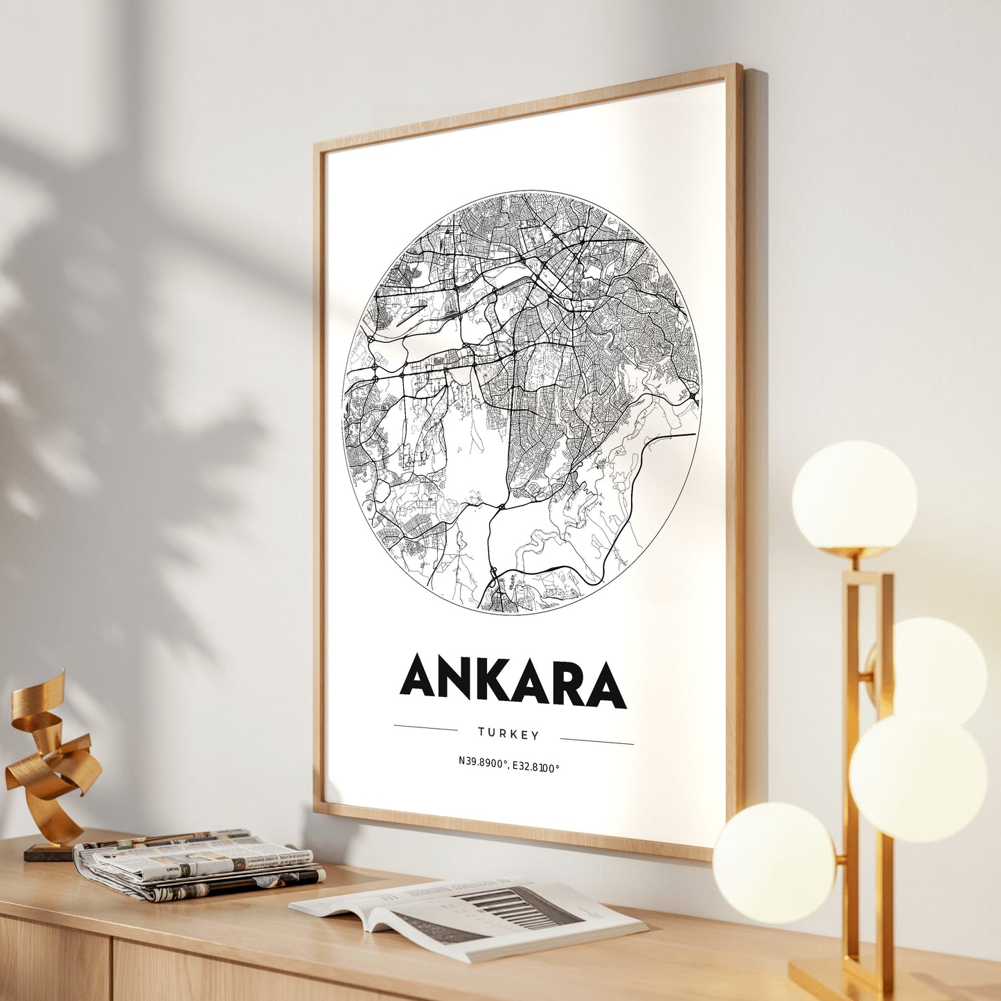 Ankara Spot Map Poster