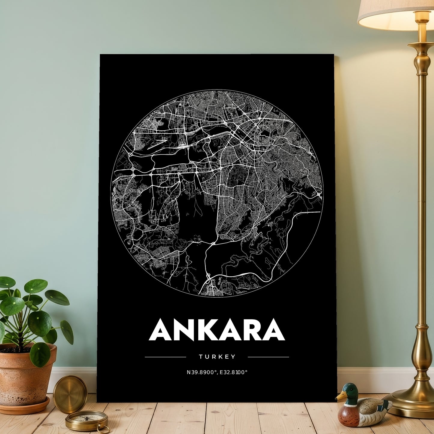 Ankara Spot Map Poster