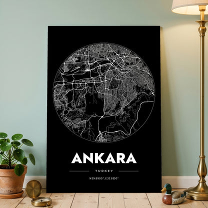 Ankara Spot Map Poster