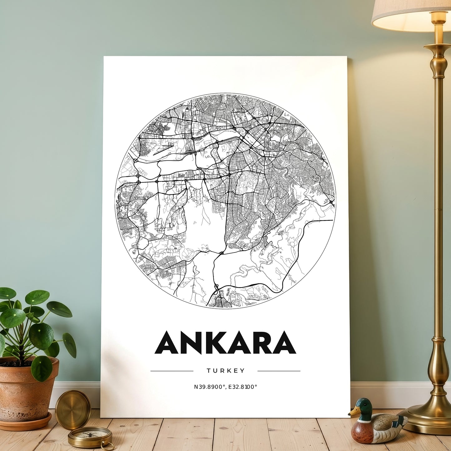Ankara Spot Map Poster