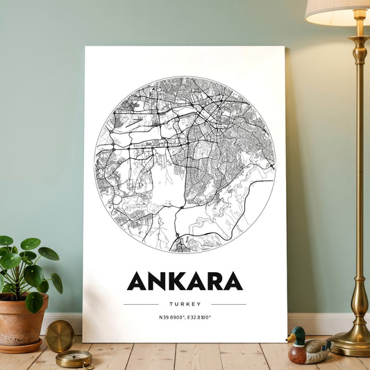Ankara Spot Map Poster