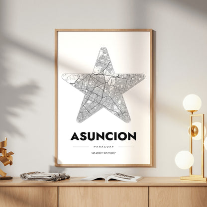 Asuncion Star Map Poster