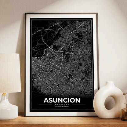 Asuncion Modern Map Poster