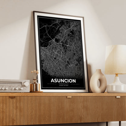 Asuncion Modern Map Poster
