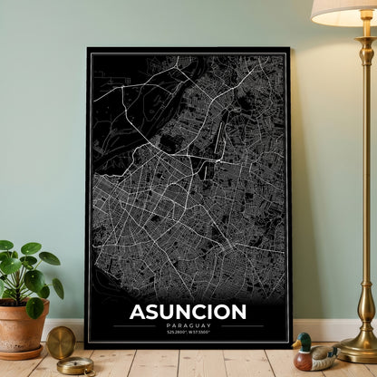 Asuncion Modern Map Poster