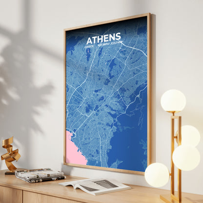 Athens Candy Map Poster