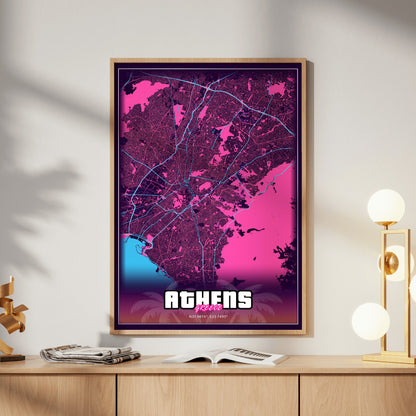 Athens GTA Map Poster