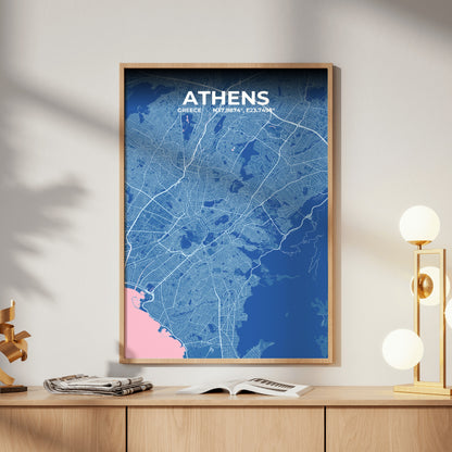 Athens Candy Map Poster