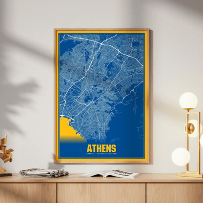 Athens Blockbuster Map Poster