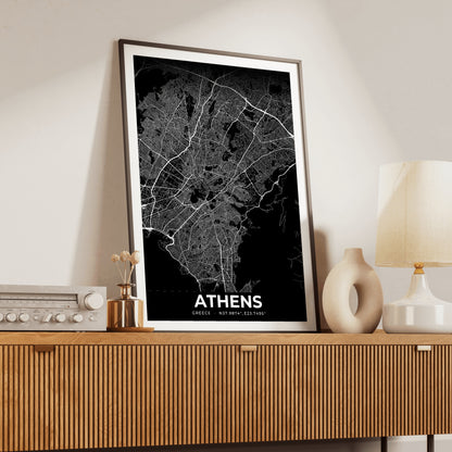 Athens Elegant Map Poster
