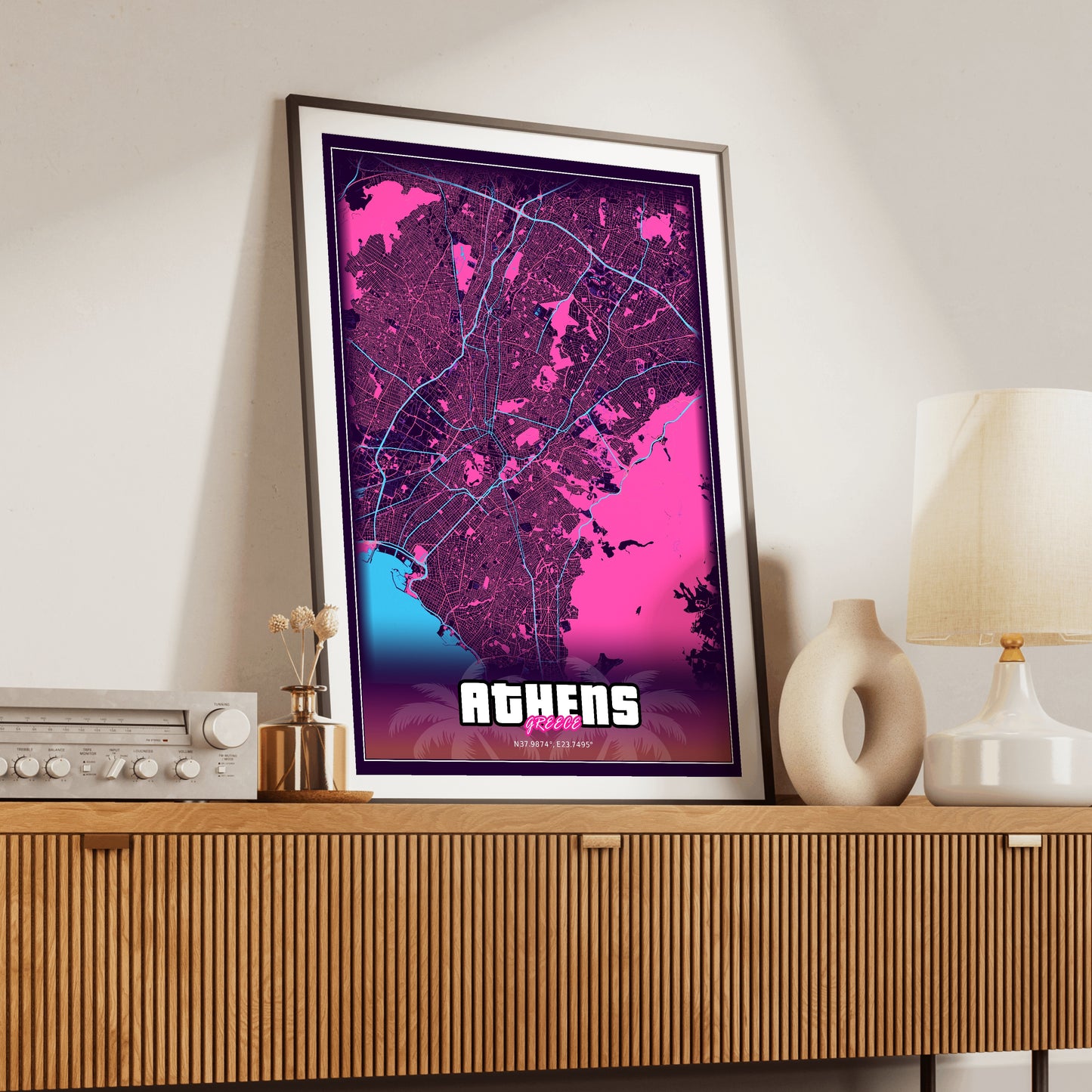 Athens GTA Map Poster
