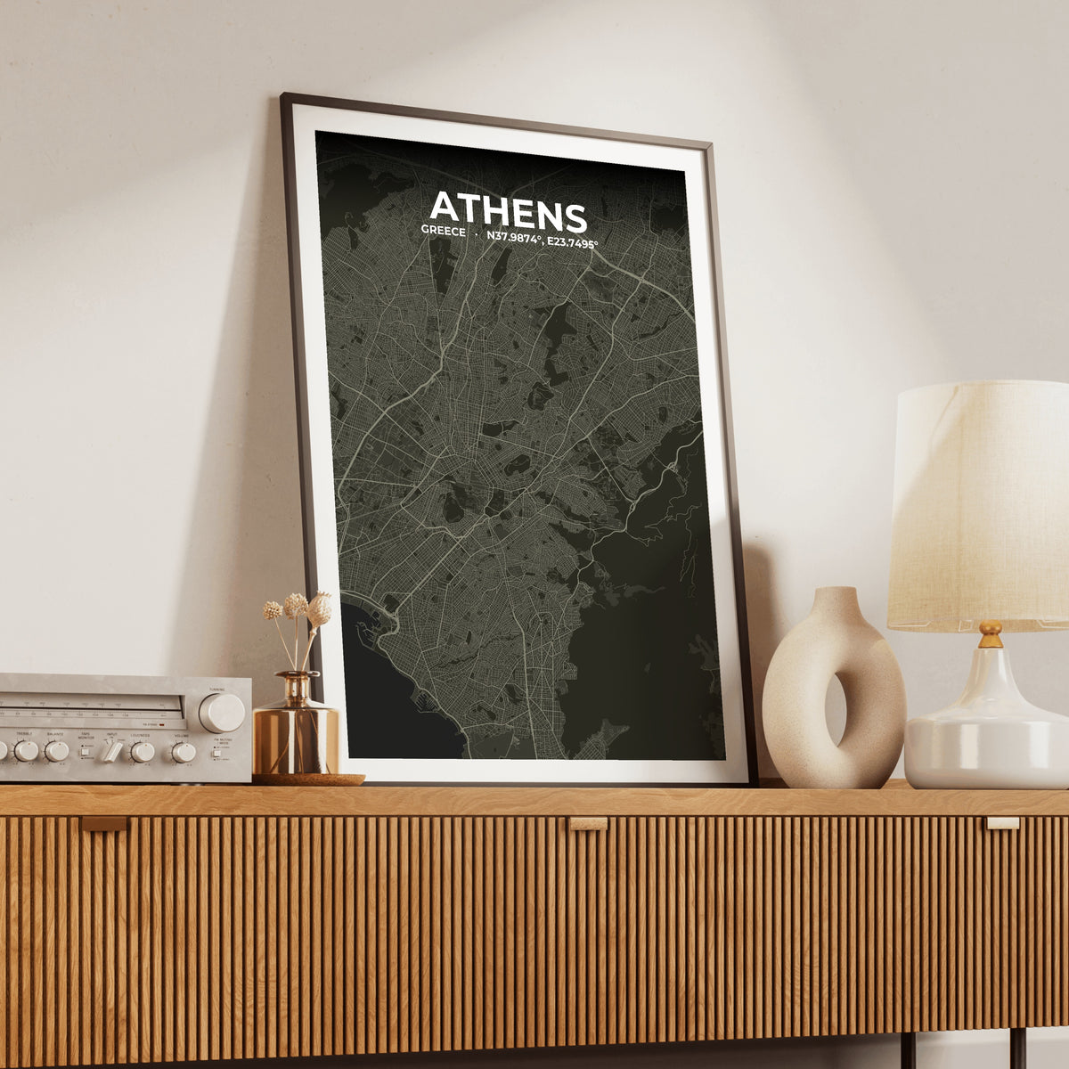 Athens Sable Map Poster