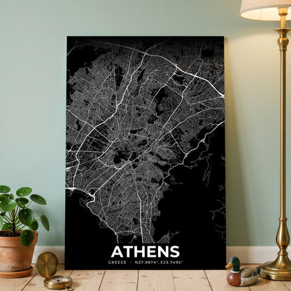 Athens Elegant Map Poster