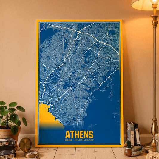 Athens Blockbuster Map Poster