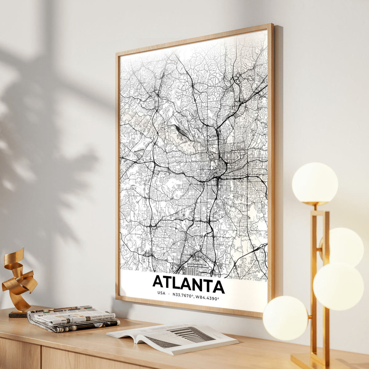 Atlanta Elegant Map Poster
