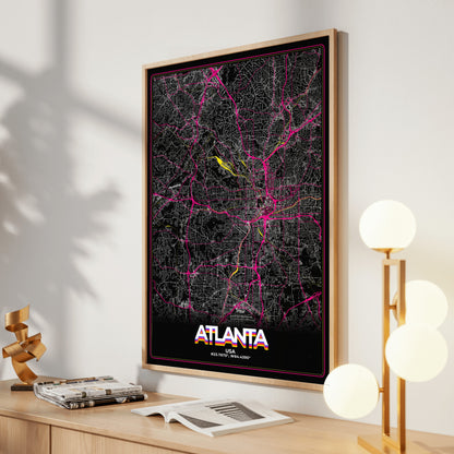 Atlanta Retro Map Poster