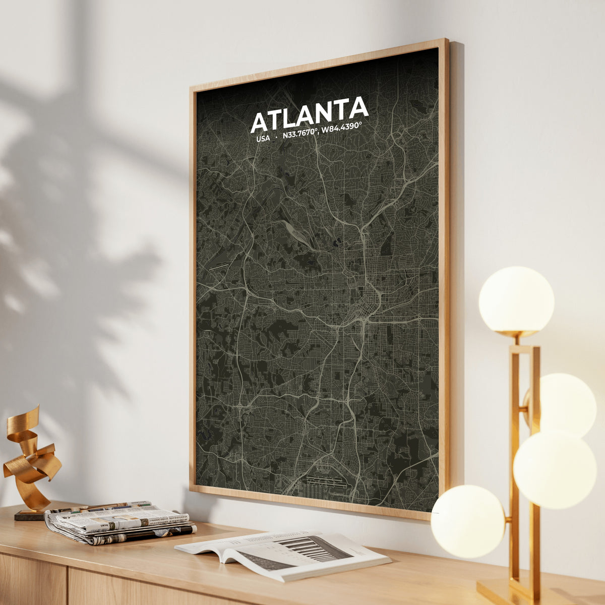 Atlanta Sable Map Poster