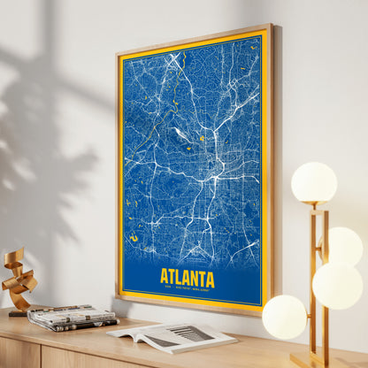 Atlanta Blockbuster Map Poster