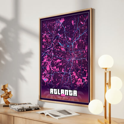 Atlanta GTA Map Poster