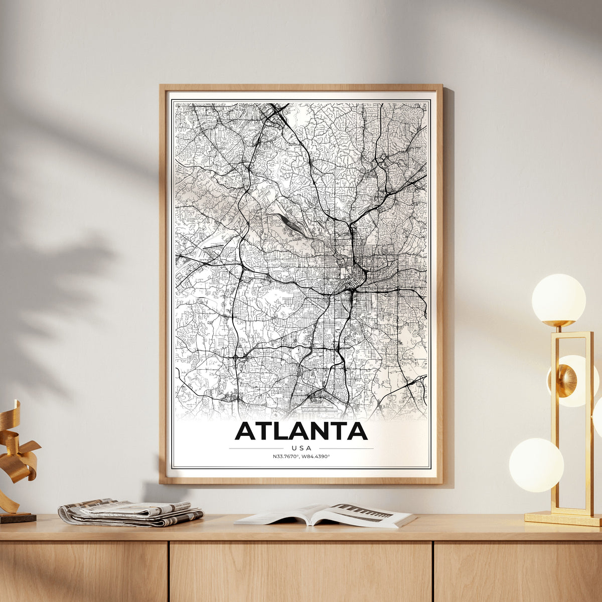 Atlanta Modern Map Poster