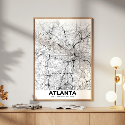 Atlanta Elegant Map Poster