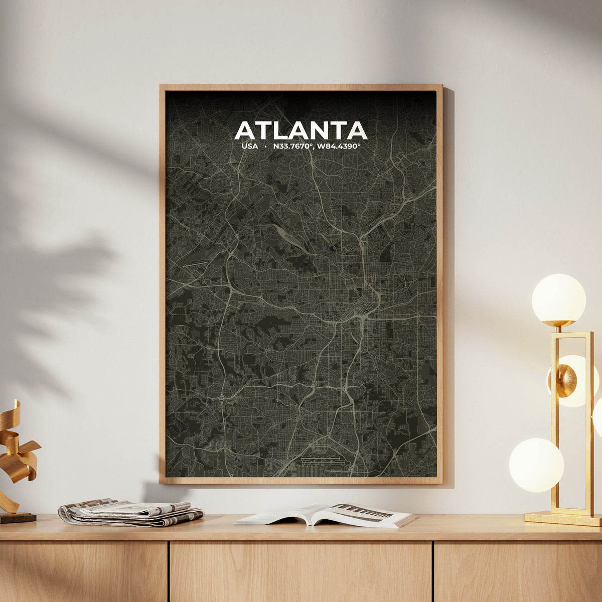 Atlanta Sable Map Poster