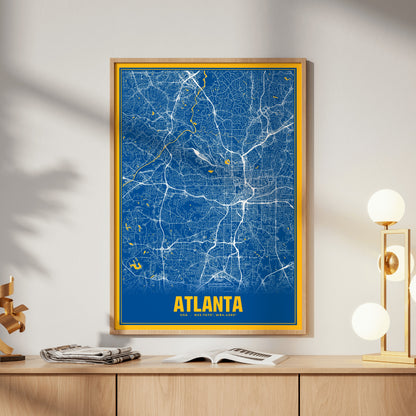 Atlanta Blockbuster Map Poster