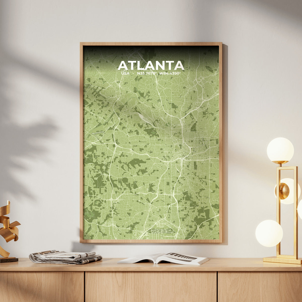 Atlanta Grove Map Poster