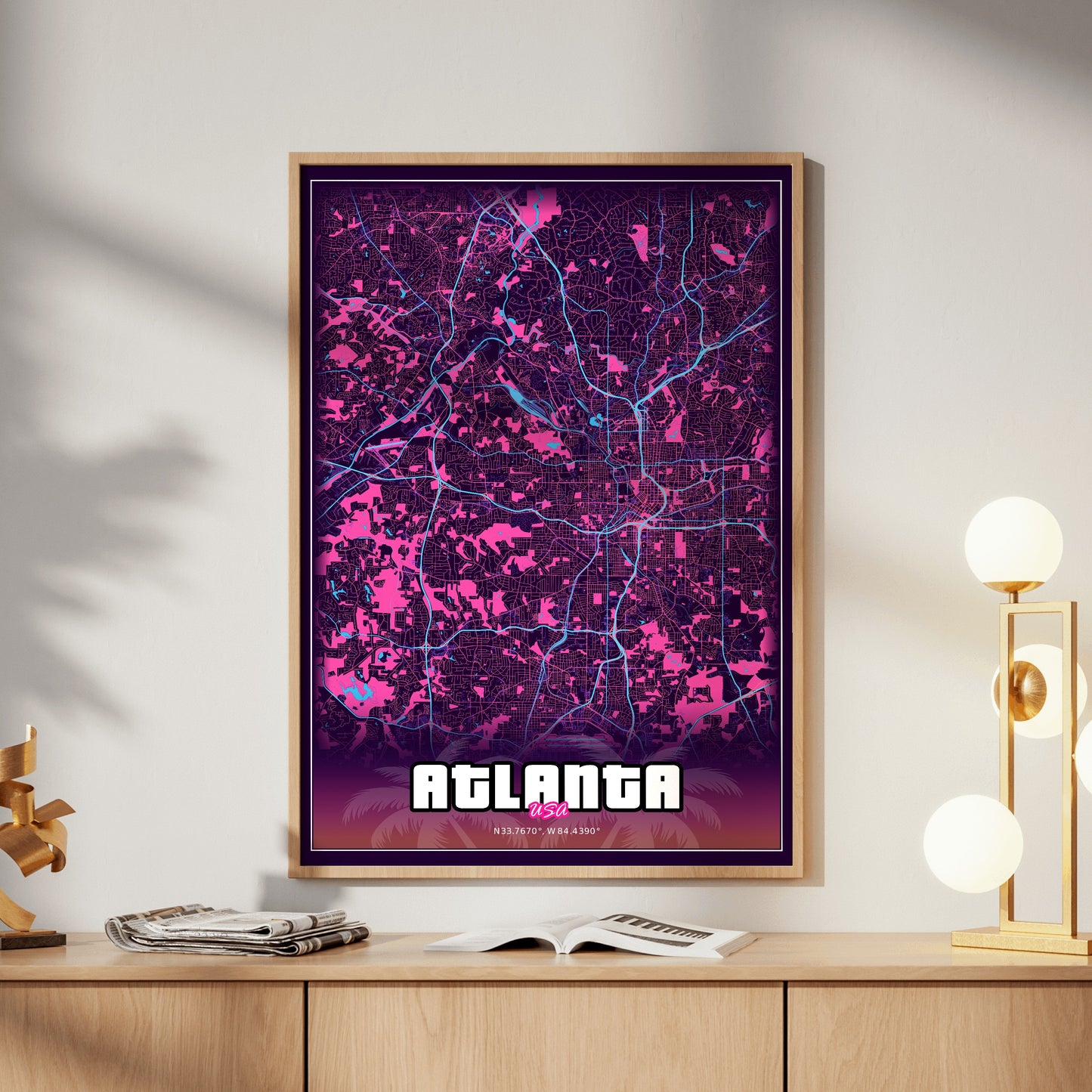 Atlanta GTA Map Poster