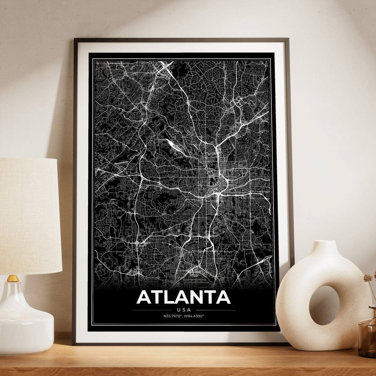 Atlanta Modern Map Poster