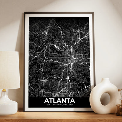 Atlanta Elegant Map Poster