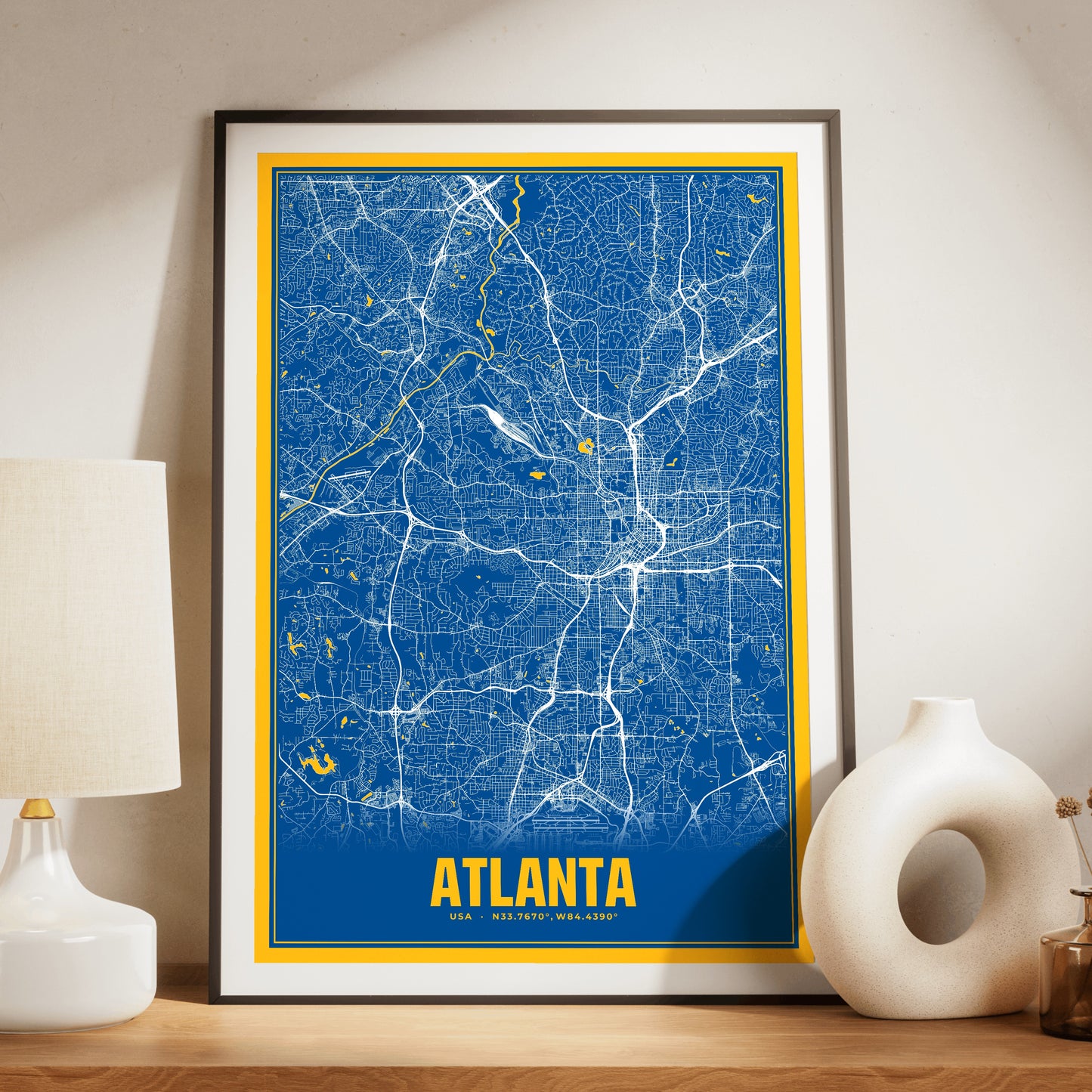 Atlanta Blockbuster Map Poster