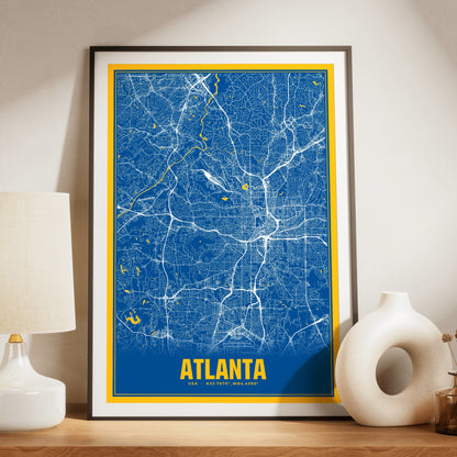 Atlanta Blockbuster Map Poster